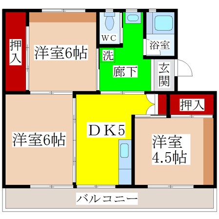 瀬高駅 徒歩14分 4階の物件間取画像